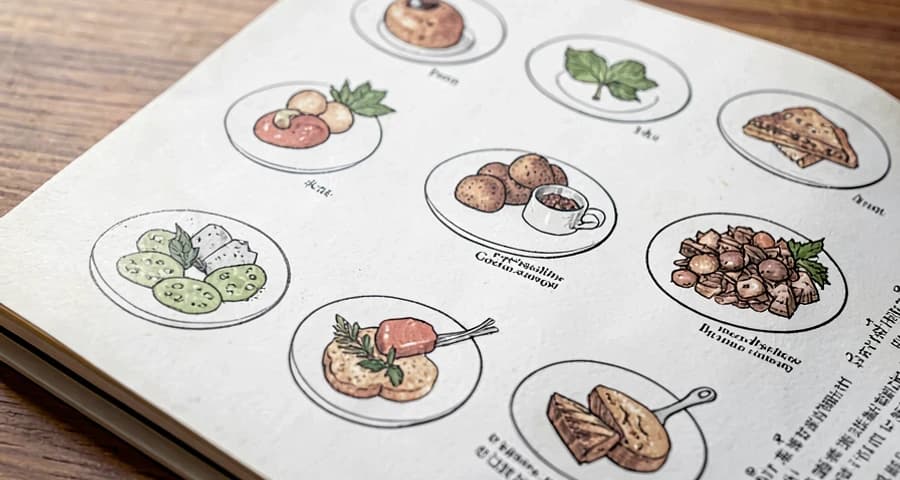 cartaz de cardápio ilustrado usado em atividade de antecipação alimentar na creche