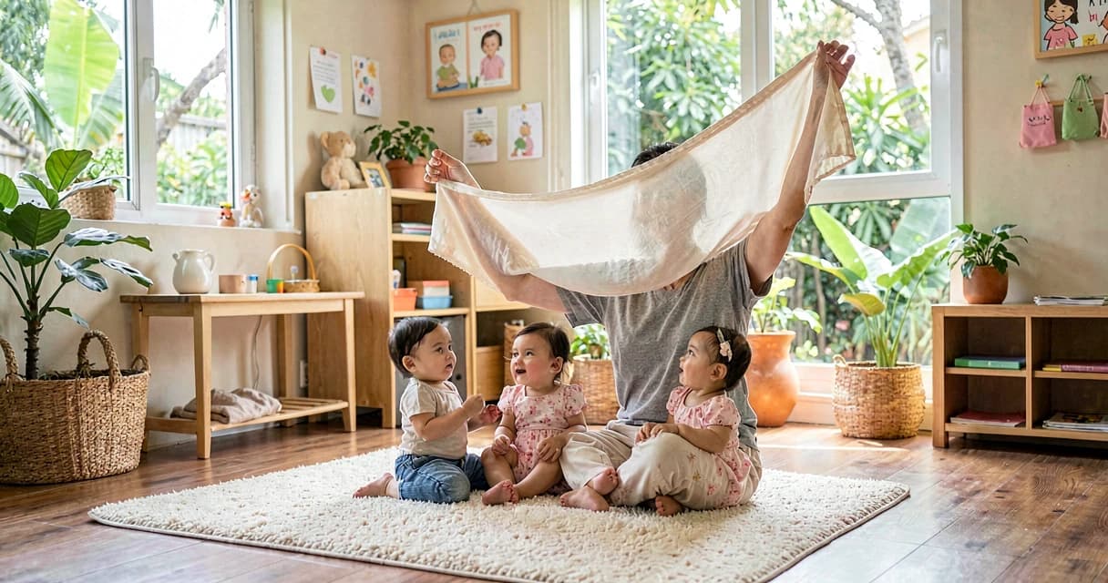 plano de aula sons da natureza: bebês da creche ouvindo sons de vento e chuva