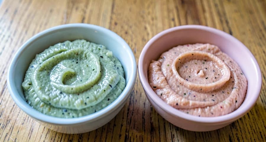 bandejas com massa sensorial de cores diferentes usadas em atividade na creche