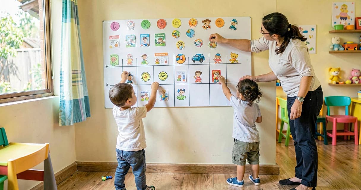 plano de aula gráfico de preferências: crianças da creche votando e registrando escolhas